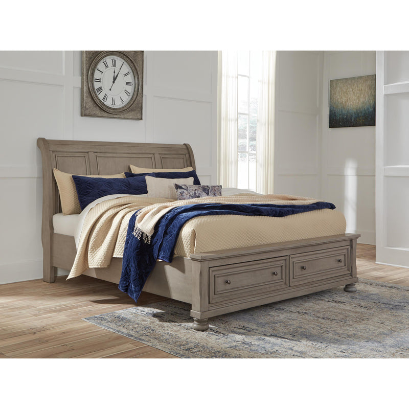 Signature Design by Ashley Lettner B733 6 pc King Sleigh Storage Bedroom Set IMAGE 2