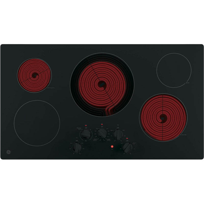 GE 36-inch Built-In Electric Cooktop JP3036DLBB IMAGE 2