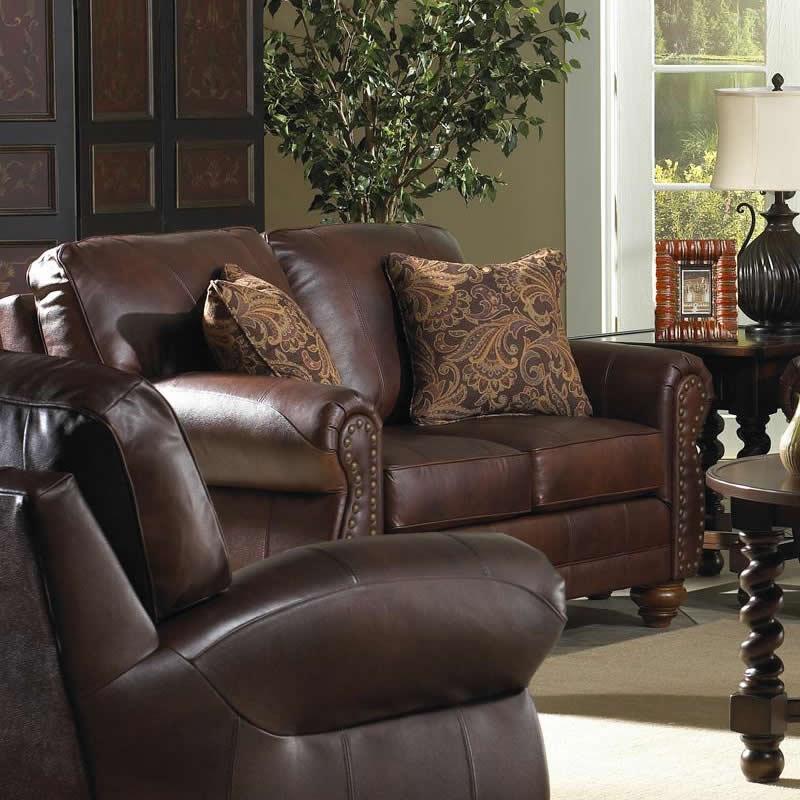 Best Home Furnishings Noble Stationary Leather Loveseat L64LU 71508L IMAGE 2