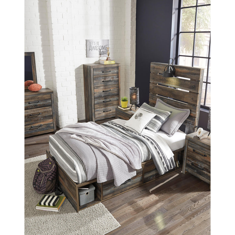 Signature Design by Ashley Drystan B211B11 Twin Panel Bed with 4 Storage Drawers IMAGE 4