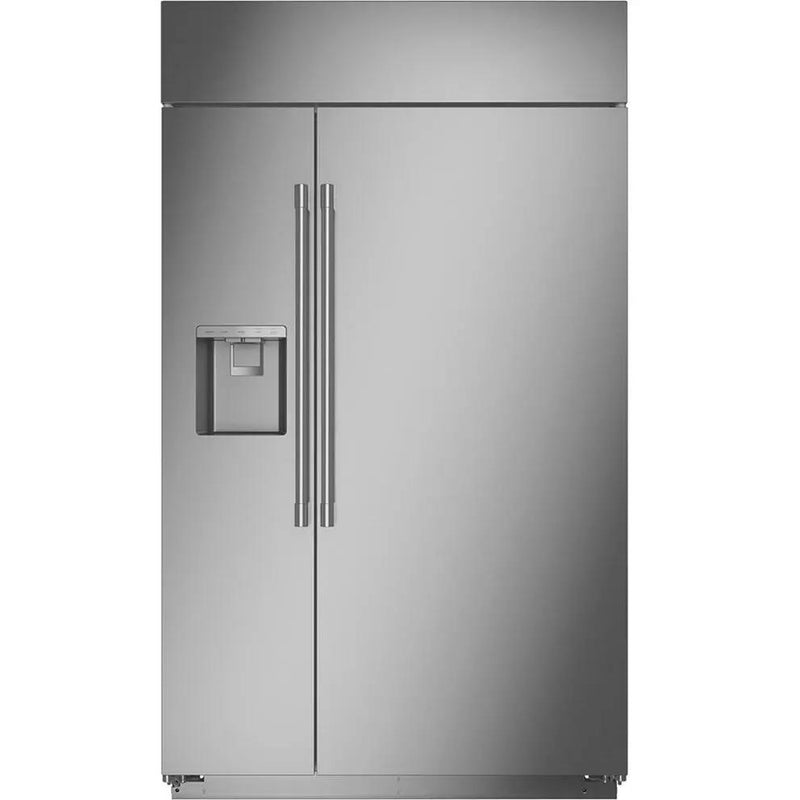 Monogram 48-inch, 28.8 cu.ft. Built-in Side-by-Side Refrigerator with External Water and Ice Dispenser ZISS480DNSS IMAGE 1