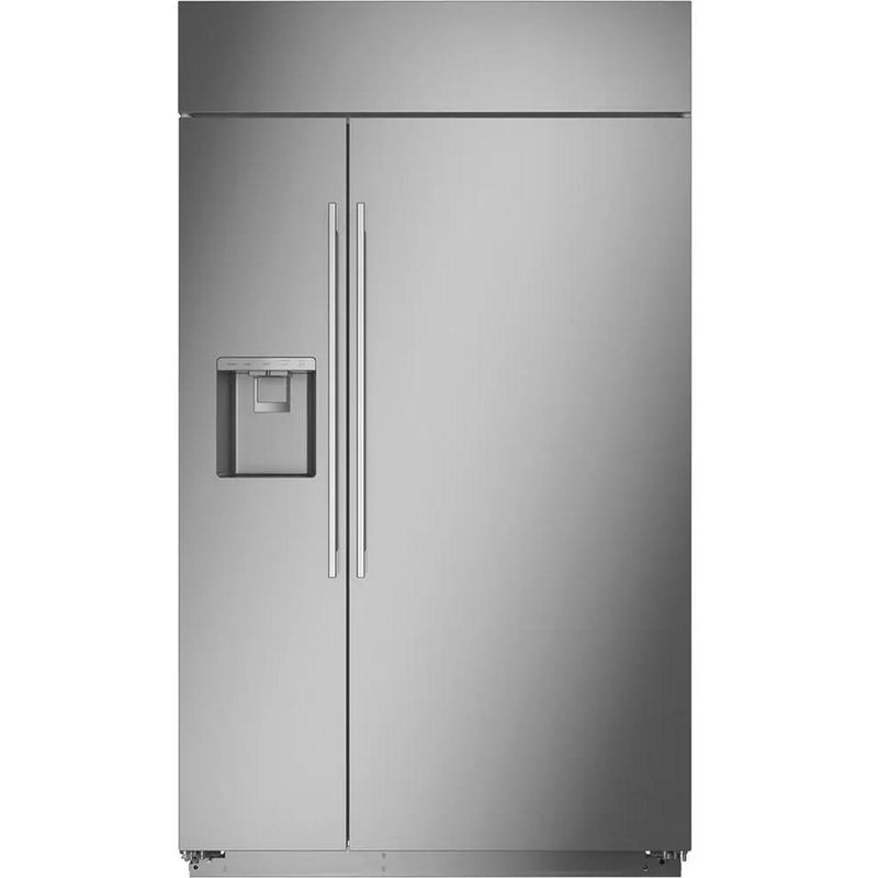 Monogram 48-inch, 28.8 cu.ft. Built-in Side-by-Side Refrigerator with External Water and Ice Dispenser ZISS480DNSS IMAGE 2