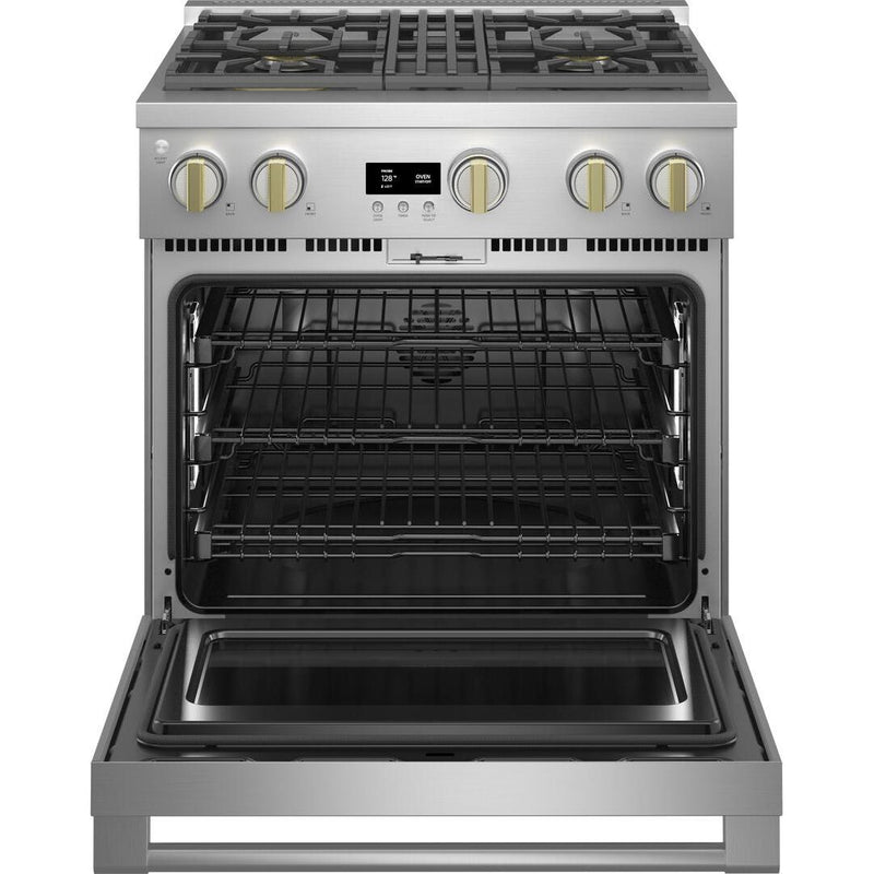 Monogram 30-inch Freestanding Dual-Fuel Range with True European Convection ZDP304NTSS IMAGE 2