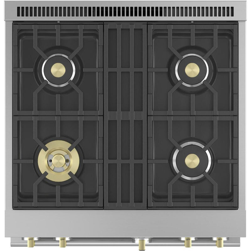 Monogram 30-inch Freestanding Dual-Fuel Range with True European Convection ZDP304NTSS IMAGE 4