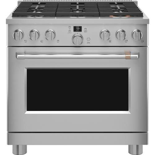 Café 36-inch Freestanding Dual-Fuel Range with 6 Burners C2Y366P2TS1 IMAGE 1