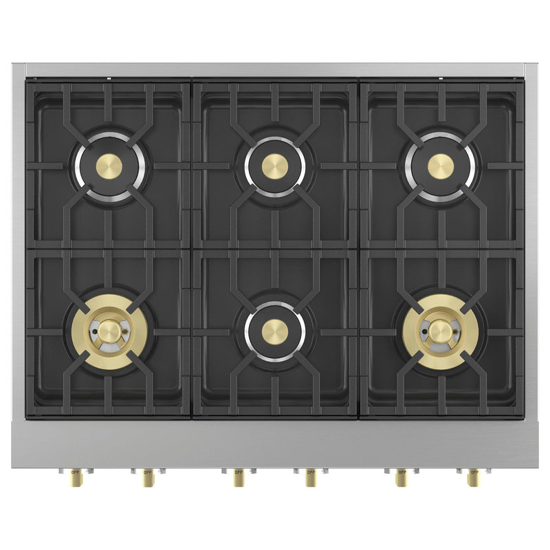 Monogram 36-inch Gas Rangetop with 6 Burners ZGU366NTSS IMAGE 2