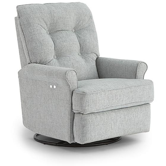 Best Home Furnishings Carissa Swivel Glider Fabric Recliner Carissa 1AP85 Swivel Glider Recliner - Blue IMAGE 1