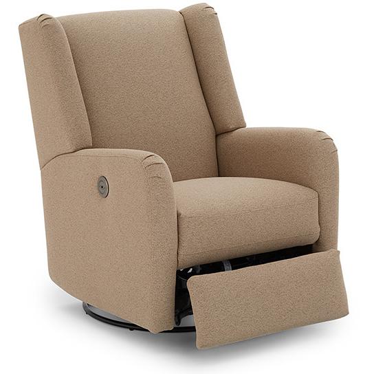 Best Home Furnishings Shaylyn Swivel Glider Fabric Recliner Shaylyn 1NP15 Swivel Glider Recliner - Sisal IMAGE 2