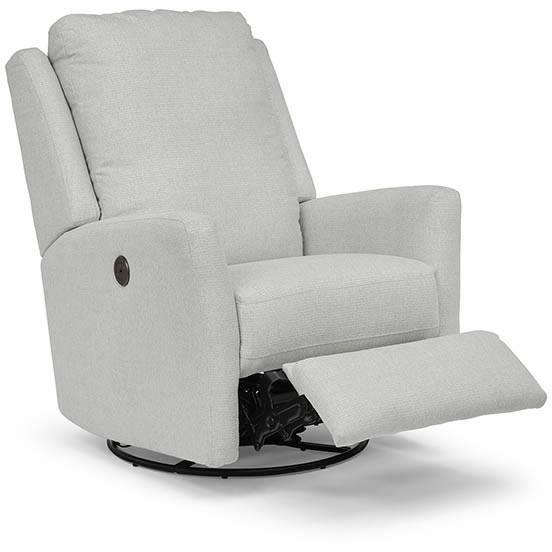 Best Home Furnishings Heatherly Swivel Glider Fabric Recliner Heatherly 1NP25 Swivel Glider Recliner - Dove IMAGE 2