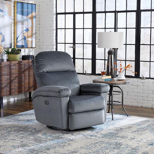 Best Home Furnishings Jodie Swivel Glider Fabric Recliner Jodie 3NZ05 Swivel Glider Recliner - Charcoal IMAGE 7