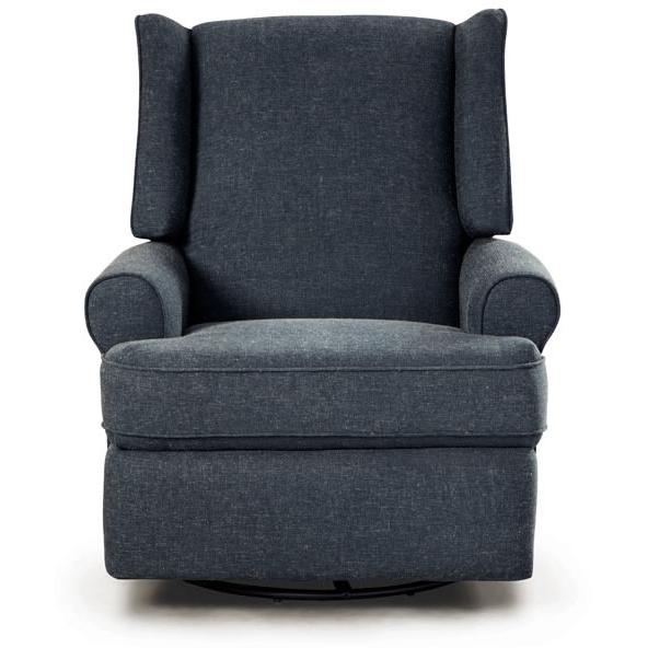 Best Home Furnishings Logan Swivel Glider Fabric Recliner Logan 5NI95 Swivel Glider Recliner - Cobalt IMAGE 3