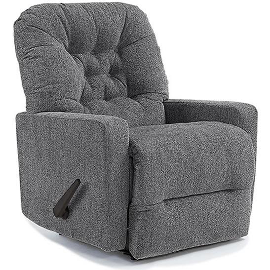 Best Home Furnishings Deidre Rocker Fabric Recliner Deidre 6MP34 Rocker Recliner - Grey IMAGE 1