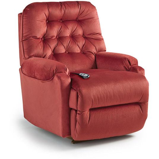 Best Home Furnishings Brena Rocker Fabric Recliner Brena 9AW27 Rocker Recliner - Red IMAGE 1