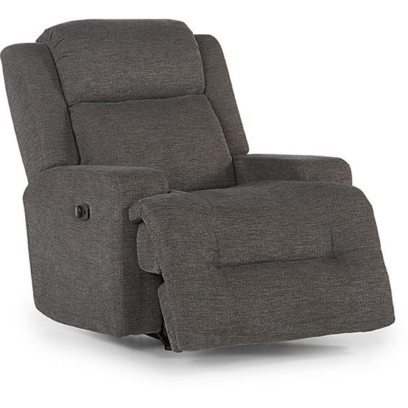 Best Home Furnishings O'Neil Rocker Fabric Recliner O'Neil 9NZ27 Rocker Recliner - Charcoal IMAGE 2