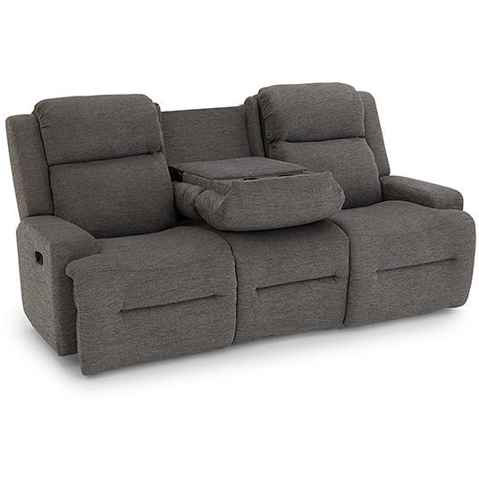 Best Home Furnishings O'Neil Reclining Fabric Sofa O'Neil S920RZ4 Reclining Sofa - Charcoal IMAGE 2