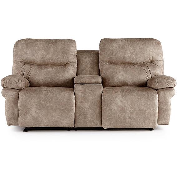 Best Home Furnishings Leya Reclining Fabric Loveseat Leya L670RY4 Reclinig Loveseat with Console - Paloma Grey IMAGE 3