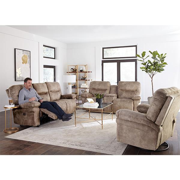 Best Home Furnishings Leya Reclining Fabric Loveseat Leya L670RY4 Reclinig Loveseat with Console - Paloma Grey IMAGE 7