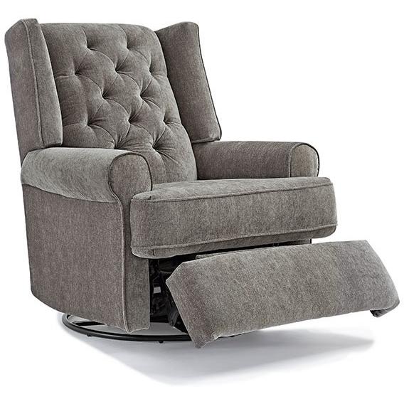 Best Home Furnishings Kendra Swivel Glider Fabric Recliner Kendra 5NI85 Swivel Glider Recliner - Ecru IMAGE 2