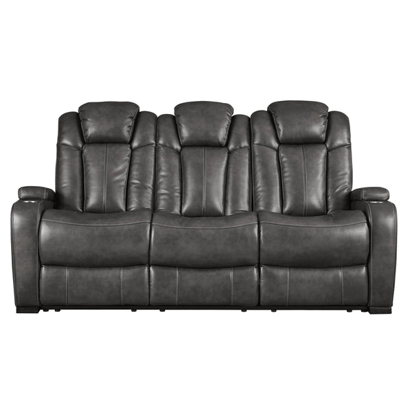 Signature Design by Ashley Turbulance Power Reclining Leather Look Sofa 8500115C IMAGE 1