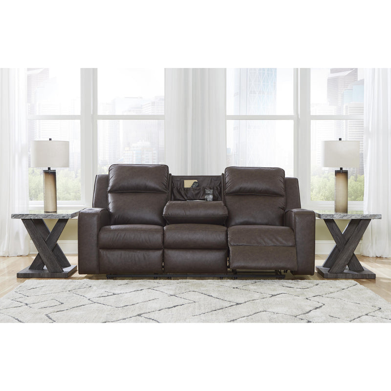 Signature Design by Ashley Lavenhorne Reclining Leather Look Sofa 6330689C IMAGE 7