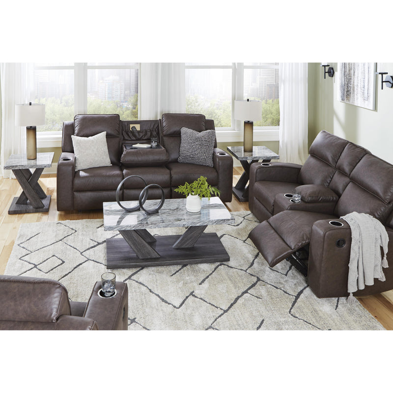 Signature Design by Ashley Lavenhorne Reclining Leather Look Loveseat 6330694C IMAGE 9