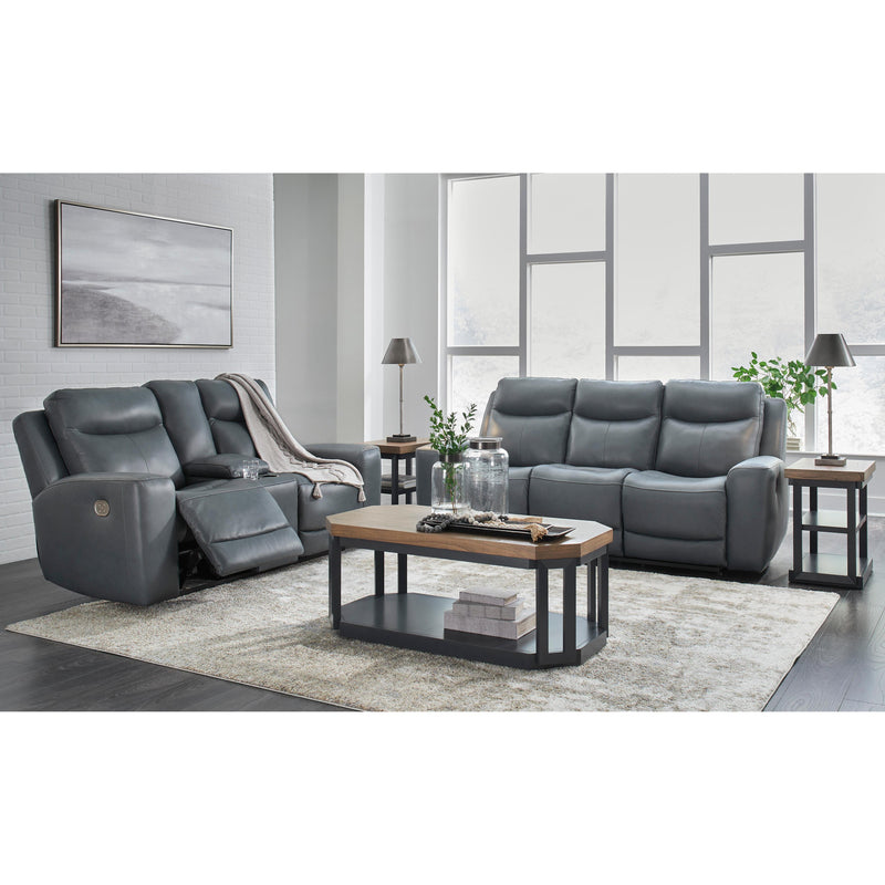 Signature Design by Ashley Mindanao Power Reclining Leather Match Sofa U5950415C IMAGE 13