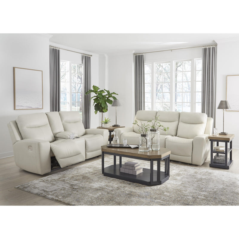 Signature Design by Ashley Mindanao Power Reclining Leather Match Loveseat U5950518C IMAGE 10