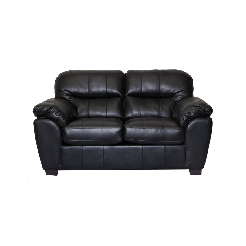 Minhas Furniture Stationary Leather Look Loveseat AB1601LG-BL-L IMAGE 1