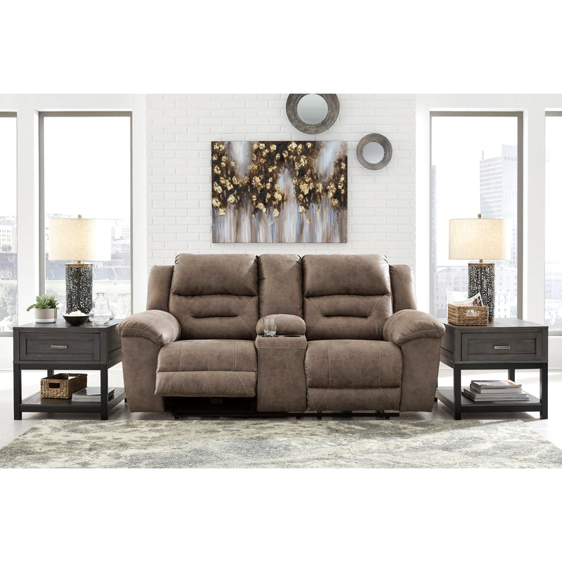 Signature Design by Ashley Stoneland Reclining Leather Look Loveseat 3990594C IMAGE 4