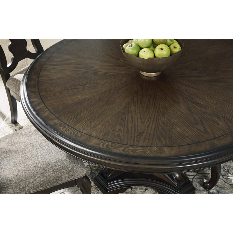 Signature Design by Ashley Round Maylee Dining Table with Pedestal Base D947-50B/D947-50T IMAGE 5