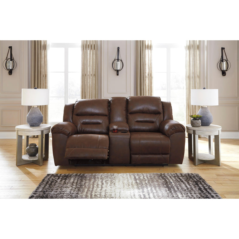 Signature Design by Ashley Stoneland Power Reclining Leather Look Loveseat 3990496C IMAGE 4