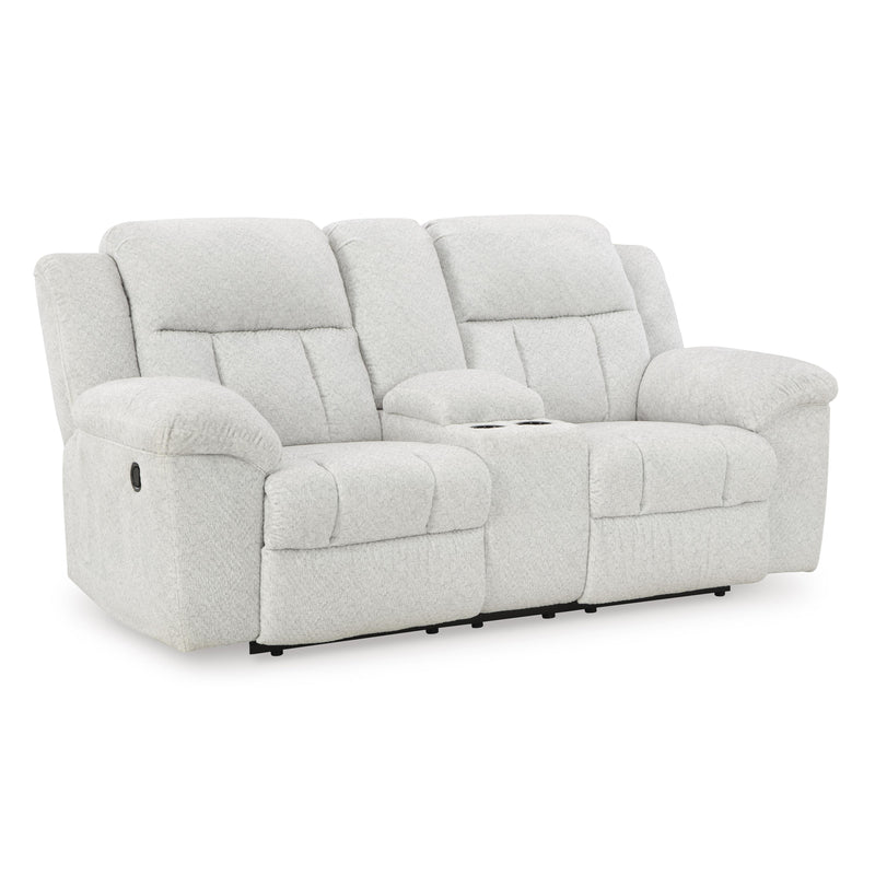 Signature Design by Ashley Frohn Reclining Fabric Loveseat with Console 3740594C IMAGE 1