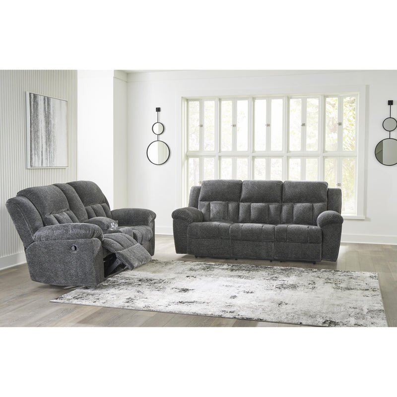 Signature Design by Ashley Frohn Reclining Fabric Loveseat with Console 3740694C IMAGE 9