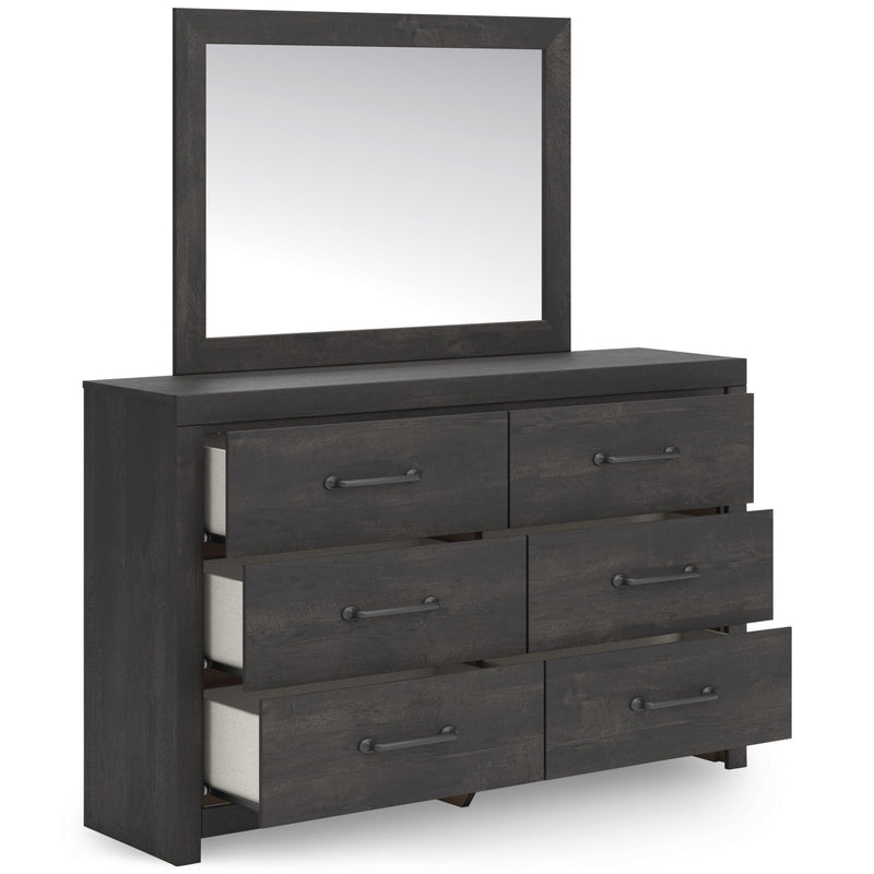 Signature Design by Ashley Hollivern 6-Drawer Dresser with Mirror PCB2108-31/PCB2108-36 IMAGE 2